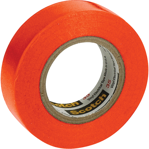 Rubans en vinyle pour codage en couleurs 35 Scotch, 12,7 mm (1/2") x 20,1 m (66'), Orange, 7 mils Ottawa Fastener Supply