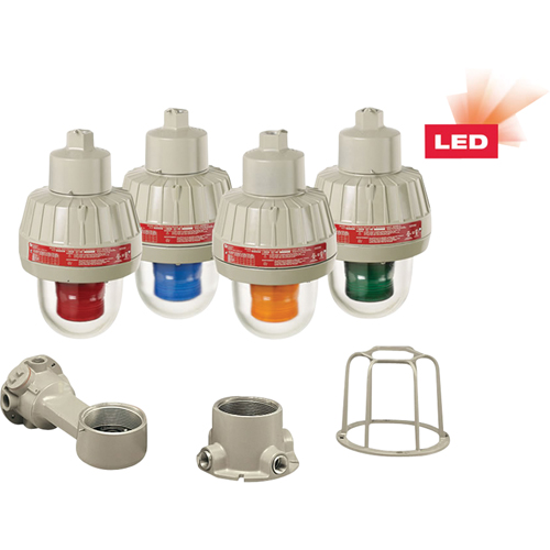 Explosion-Proof LED Warning Lights With XLT Technology, Continuous/Flashing, Blue Ottawa Fastener Supply