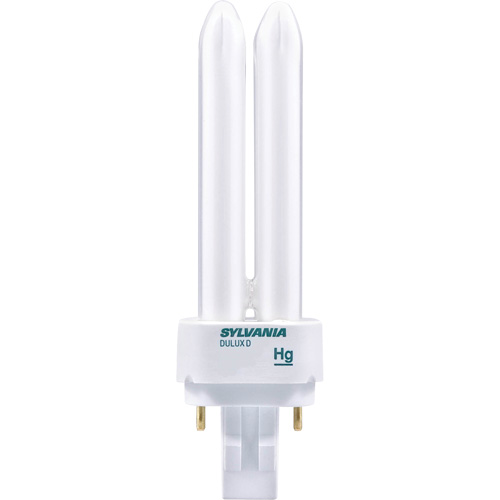 Dulux&reg; D/E Double-Tube Compact Fluorescent Lamp, D (T4), 13 W, 4100 K, G24Q-1 Base, 20000 hrs. Ottawa Fastener Supply