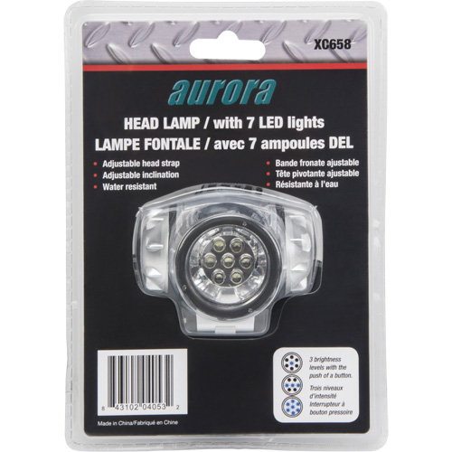 Lampe frontale, DEL, 28 lumens, 20 hres de fonctionnement, piles AAA Ottawa Fastener Supply