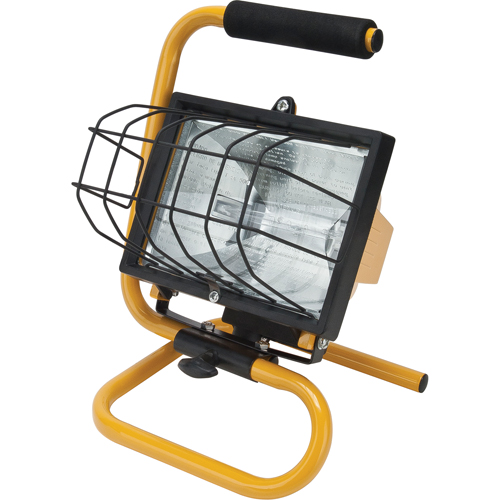 Portable Work Light, Halogen, 500 W, 8000 Lumens, Steel Housing Ottawa Fastener Supply