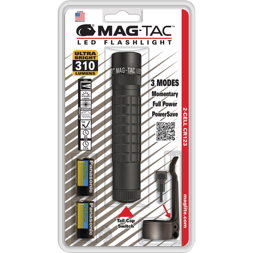 Mag-Tac Tactical Flashlights, LED, 310 Lumens, CR123 Batteries Ottawa Fastener Supply