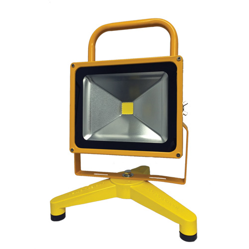 Rechargeable And Portable Floodlights, LED, 30 W, 3000 Lumens, Aluminum Housing Ottawa Fastener Supply