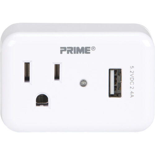 Prime&reg; USB Charger with Surge Protector Ottawa Fastener Supply