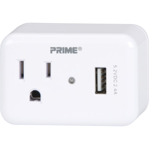 Prime&reg; USB Charger with Surge Protector Ottawa Fastener Supply