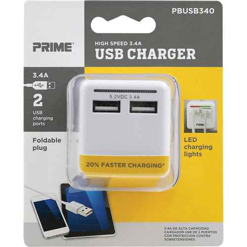 Prime&reg; High-Speed USB Charger Ottawa Fastener Supply