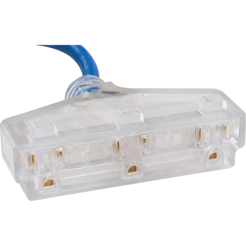 TPE-Rubber Extension Cord with Light Indicator, All-Weather, SJEOW, 14/3 AWG, 15 A, 3 Outlet(s), 25' Ottawa Fastener Supply