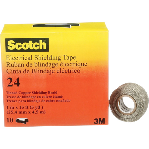 Ruban isolant de blindage Scotch, 25,4 mm (1") x 4,6 m (15'), Noir, 16 mils Ottawa Fastener Supply