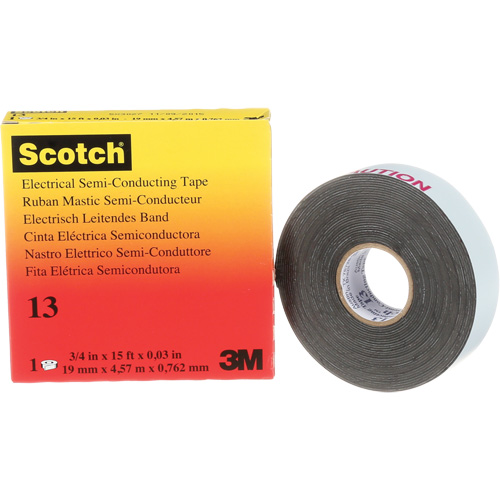 Scotch&reg; Electrical Semi-Conducting Tape, 19 mm (3/4") x 4.6 m (15'), Black, 30 mils Ottawa Fastener Supply