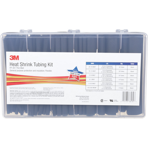 Heat Shrink Tubing, Thin Wall, 6", 1" (2.54cm) - 0.1875" (0.48cm) Ottawa Fastener Supply