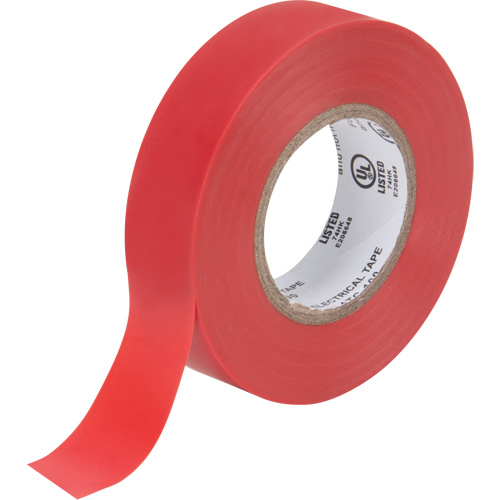 Ruban isolant, 19 mm (3/4") x 18 m (60'), Rouge, 7 mils Ottawa Fastener Supply