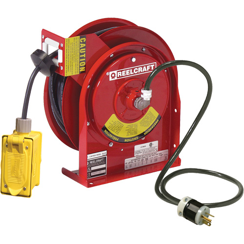 Power Cord Reel, 45', SJEOOW, 12 Gauge, 20 A Ottawa Fastener Supply