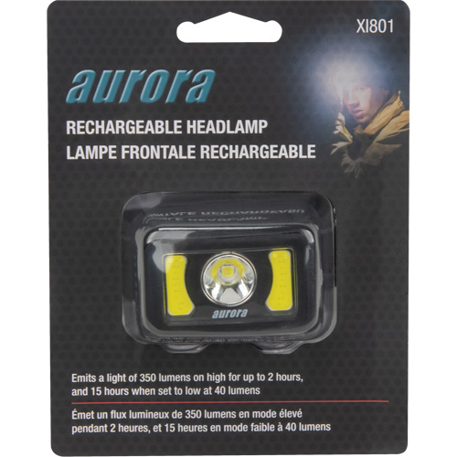 Headlamp, LED, 350 Lumens, 2 Hrs. Run Time, Rechargeable Batteries Ottawa Fastener Supply