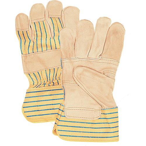 Fitters Patch Palm Gloves, Large, Grain Cowhide Palm, Cotton Inner Lining Ottawa Fastener Supply