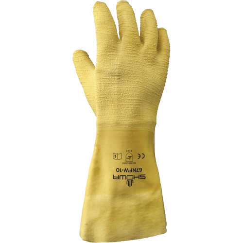 Gants pour usage g&eacute;n&eacute;ral 67NFW, 10/Grand, R&ecirc;vetement Latex de caoutchouc, Enveloppe en Coton Ottawa Fastener Supply