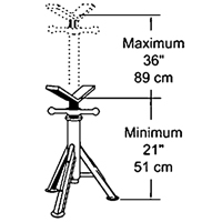 Heavy-Duty Pipe Jack, 2500 lbs. Load Capacity Ottawa Fastener Supply
