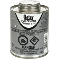 PVC Heavy-Duty Cement, 473 ml, Brush-Top Can, Grey Ottawa Fastener Supply