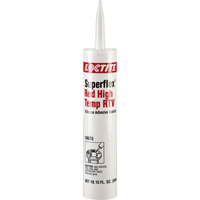 Superflex High Temp RTV Silicone Adhesive Sealant, Cartridge, Red Ottawa Fastener Supply