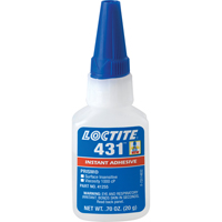 Adh&eacute;sif instantan&eacute;  431 pour toute surface, Transparent, Bouteille, 20 g Ottawa Fastener Supply