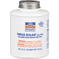 Thread Sealant with PTFE, Brush-Top Can, 473 ml, -54° C - 149° C/-65° F - 300° F AH125 | Ottawa Fastener Supply