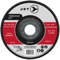 Powerplus DUO Cutting/Grinding Wheel, 4-1/2" x 1/8", 7/8" Arbor, Type 27, A30DUO Grit Ottawa Fastener Supply