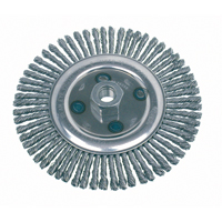 Brosse rotative &agrave; fils nou&eacute;s, pour passe de fond, Dia. 4-7/8", Fils 0,02", Arbre 5/8"-11, Acier Ottawa Fastener Supply