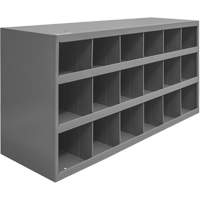 Steel Storage Bin Cabinet, 33-3/4" W x 12" D x 19-1/4" H, Grey Ottawa Fastener Supply