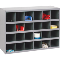 Steel Storage Bin Cabinet, 33-3/4" W x 12" D x 23-7/8" H, Grey Ottawa Fastener Supply