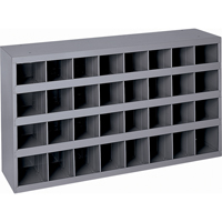 Steel Storage Bin Cabinet, 33-3/4" W x 12" D x 19-1/4" H, Grey Ottawa Fastener Supply