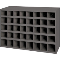Steel Storage Bin Cabinet, 33-3/4" W x 8-1/2" D x 22-1/4" H, Grey Ottawa Fastener Supply