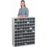 Steel Storage Bin Cabinet, 33-3/4" W x 12" D x 42" H, Grey CA154 | Ottawa Fastener Supply