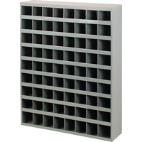 Steel Storage Bin Cabinet, 33-3/4" W x 8-1/2" D x 42" H, Grey Ottawa Fastener Supply