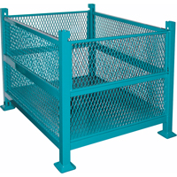 Open Mesh Containers, 2 Drop Gates, 3000 lbs. Capacity, 34.5" W x 40.5" D x 32.25" H CA398 | Ottawa Fastener Supply