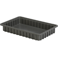 Contenants Divider Box, Poly&eacute;thyl&egrave;ne, 16,5" la x 10,9" p x 2,5" h, Gris Ottawa Fastener Supply
