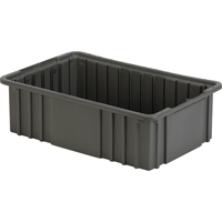 Contenant Divider Box, Poly&eacute;thyl&egrave;ne, 16,5" la x 10,9" p x 5" h, Gris Ottawa Fastener Supply