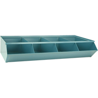 Bacs sectionnels superposables, Cap. 100 lb, 37" la x 18-3/4" p x 7-1/2" h, Bleu Ottawa Fastener Supply