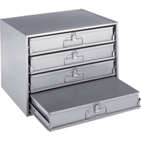 Compartment Box Cabinets, Steel, 4 Slots, 20" W x 15-3/4" D x 15" H, Grey CA965 | Ottawa Fastener Supply