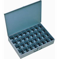 Compartment Scoop Boxes, Steel, 32 Slots, 18" W x 12" D x 3" H, Grey CB002 | Ottawa Fastener Supply