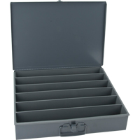 Compartment Steel Scoop Boxes , 18.34" W x 12.16" D x 3.16" H, 6 Horizontal Compartments Ottawa Fastener Supply
