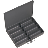Compartment Scoop Boxes, Steel, 8 Slots, 13-3/8" W x 9-1/4" D x 2" H, Grey CB032 | Ottawa Fastener Supply