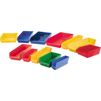 Bacs de rangement pour tablettes, 11-1/8" la x 4" H x 11-5/8" p, Jaune, Capacit&eacute; 30 lb Ottawa Fastener Supply