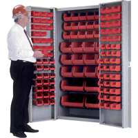 Deep-Door Combination Cabinet, 38" W x 24" D x 72" H, 36 Shelves Ottawa Fastener Supply