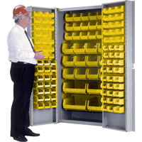 Deep-Door Combination Cabinet, 38" W x 24" D x 72" H, 36 Shelves Ottawa Fastener Supply