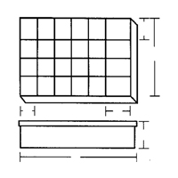 Compartment Case, Plastic, 24 Slots, 18-1/2" W x 13" D x 3" H, Grey CB496 | Ottawa Fastener Supply