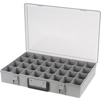Compartment Case, Plastic, 32 Slots, 18-1/2" W x 13" D x 3" H, Grey CB497 | Ottawa Fastener Supply
