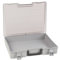 Compartment Case, Plastic, 15-1/2" W x 11-3/4" D x 2-1/2" H, Grey Ottawa Fastener Supply