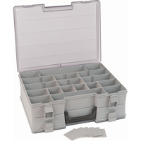 Compartment Case, Plastic, 48 Slots, 15-1/2" W x 11-3/4" D x 5" H, Grey CB500 | Ottawa Fastener Supply