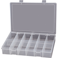 Compact Polypropylene Compartment Cases, 13-1/8" W x 9" D x 2-5/16" H, 12 Compartments CB501 | Ottawa Fastener Supply