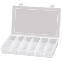 Compact Polypropylene Compartment Cases, 11" W x 6-3/4" D x 1-3/4" H, 12 Compartments CB509 | Ottawa Fastener Supply