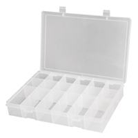 Compact Polypropylene Compartment Cases, 11" W x 6-3/4" D x 1-3/4" H, 18 Compartments CB511 | Ottawa Fastener Supply